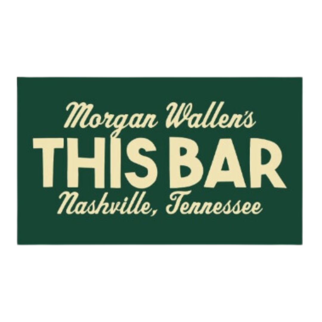 Morgan Wallen This Bar Sticker Green