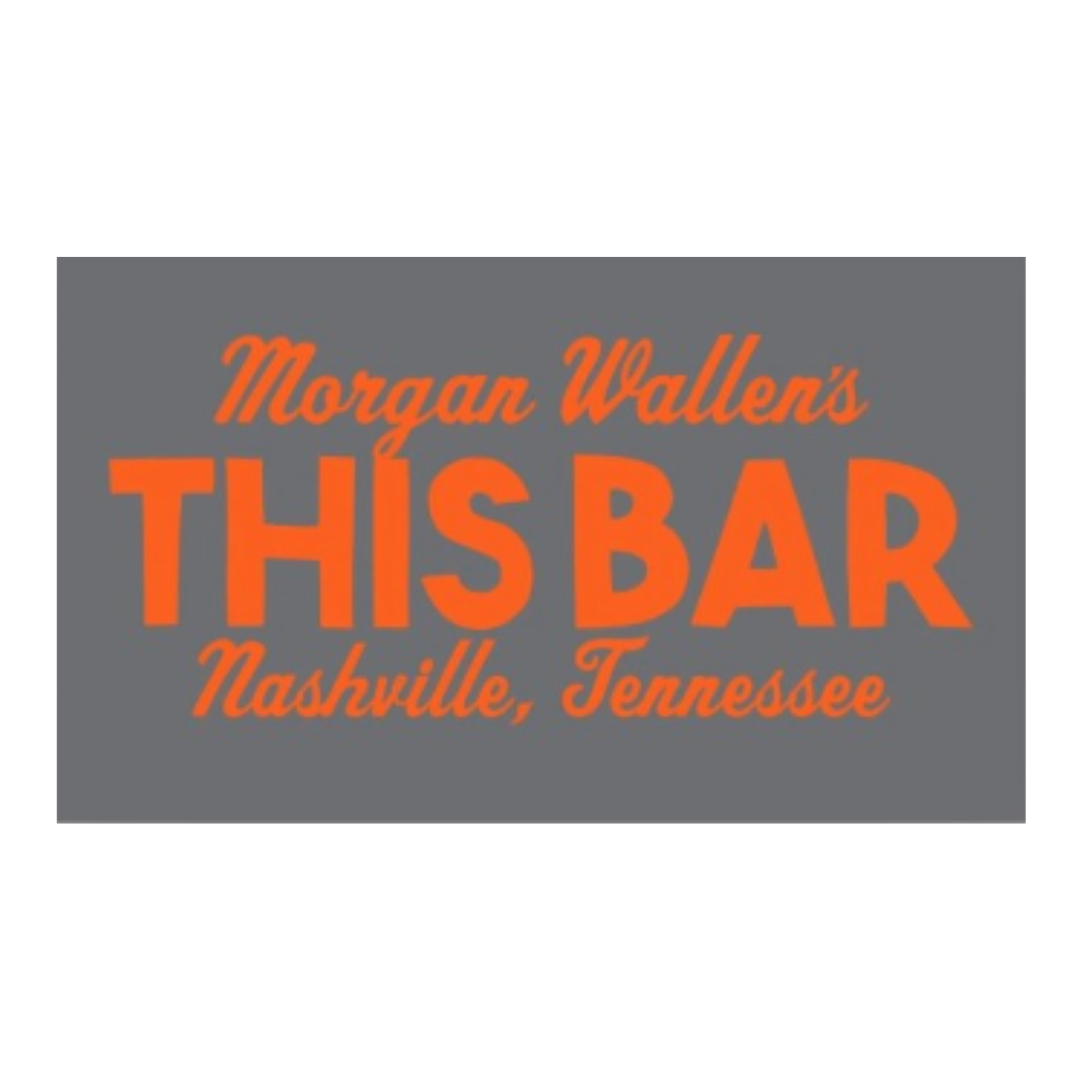 Morgan Wallen This Bar Sticker Grey