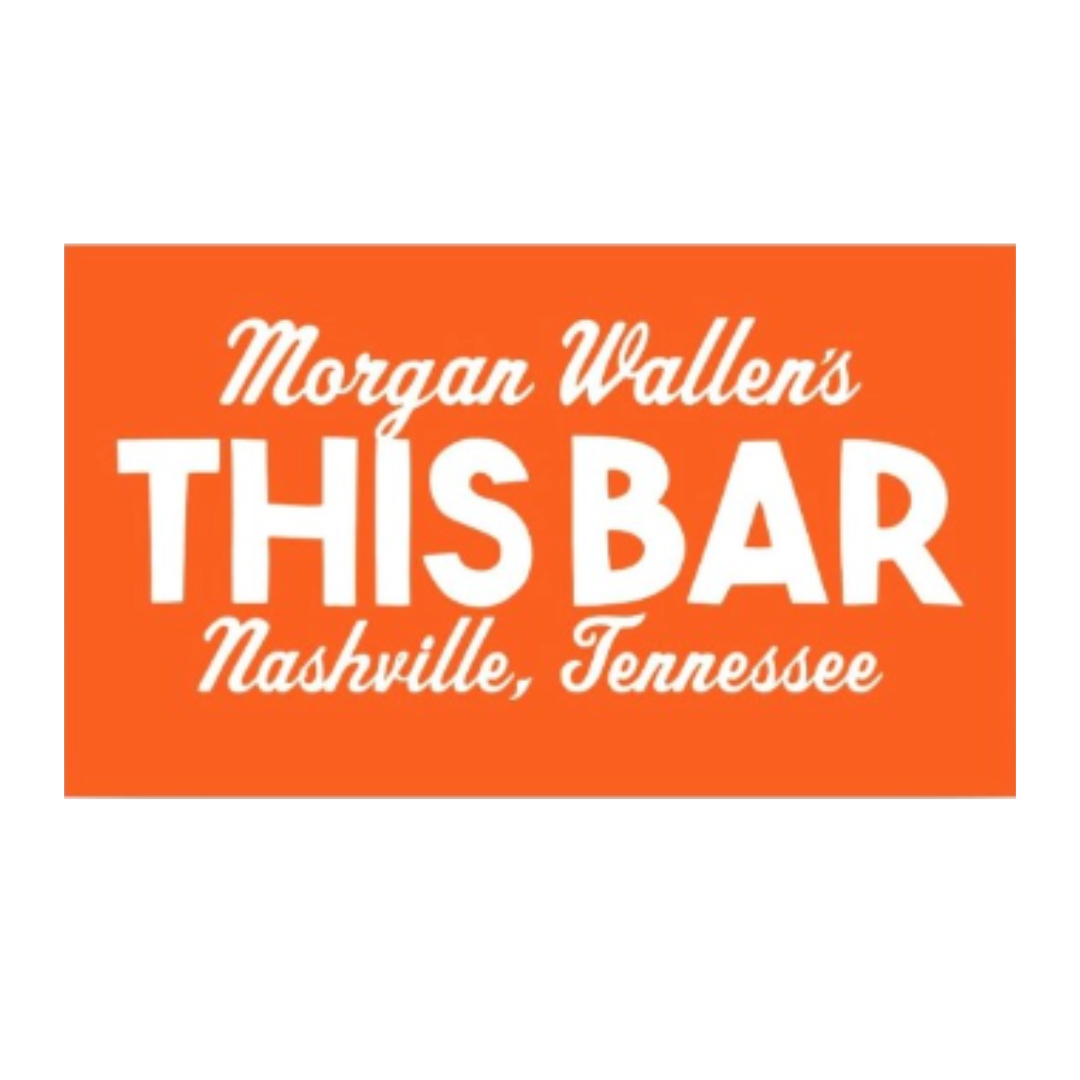 Morgan Wallen This Bar Sticker Orange
