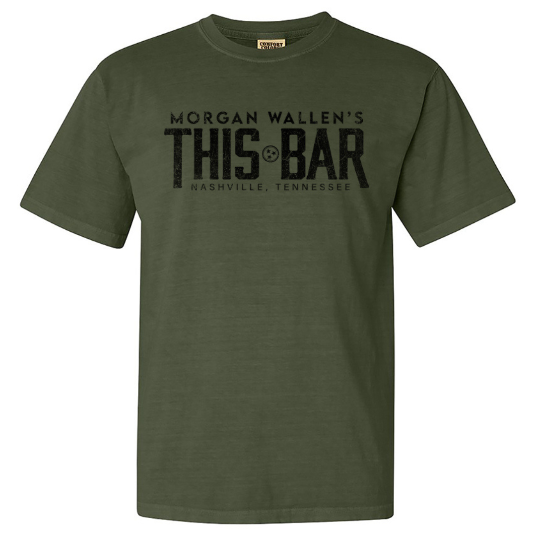 Morgan Wallen This Bar Green Logo Tee