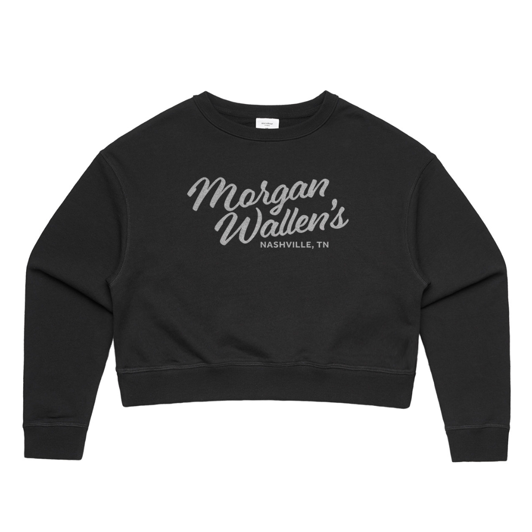 Morgan Wallen Cursive Crop Sweatshirt