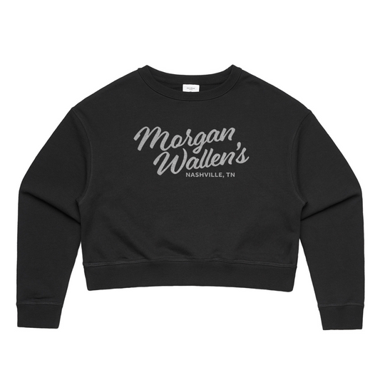 Morgan Wallen Cursive Crop Sweatshirt