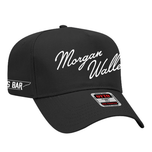 Morgan Wallen Black Cursive Hat