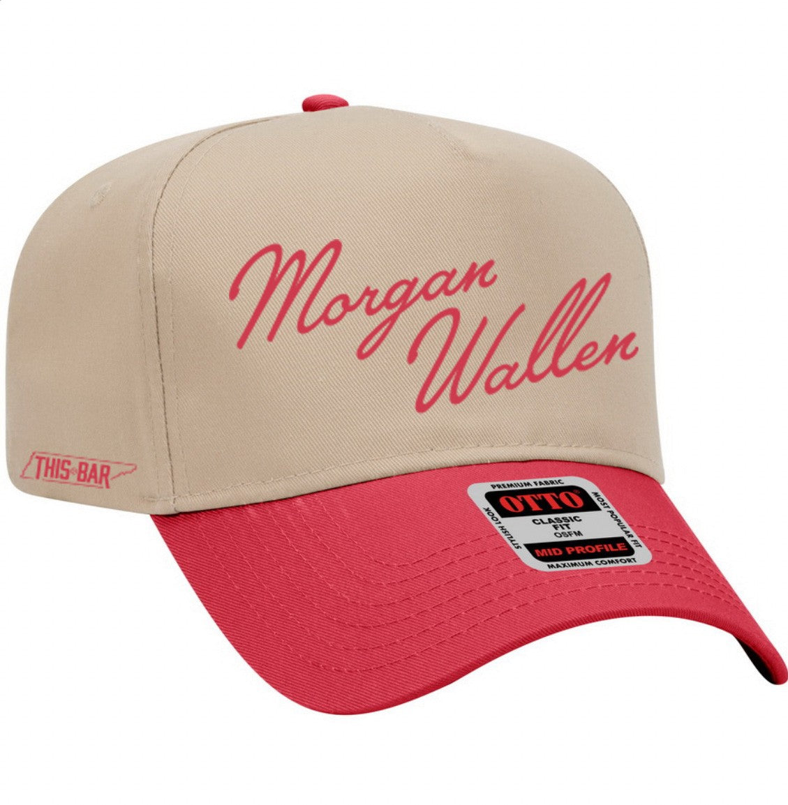 Morgan Wallen Khaki/Red Cursive Hat